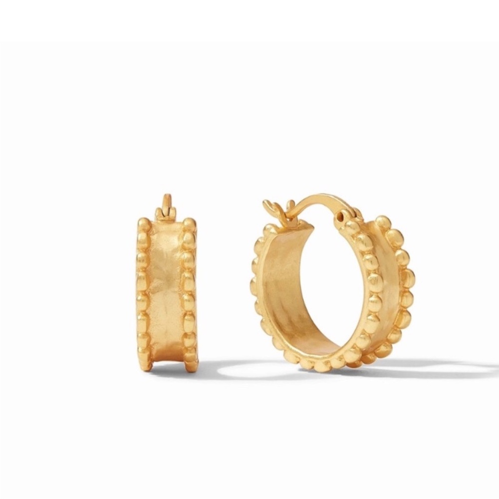 Julie Vos Marbella 2 In 1 Gold Hoop Drop  Earrings - Picture 7 of 15